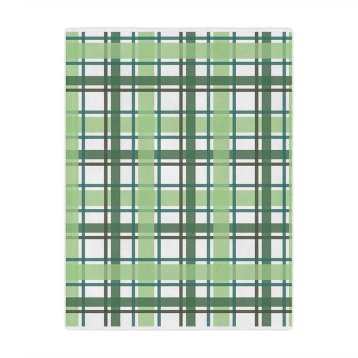 Green Plaid Minky Blanket
