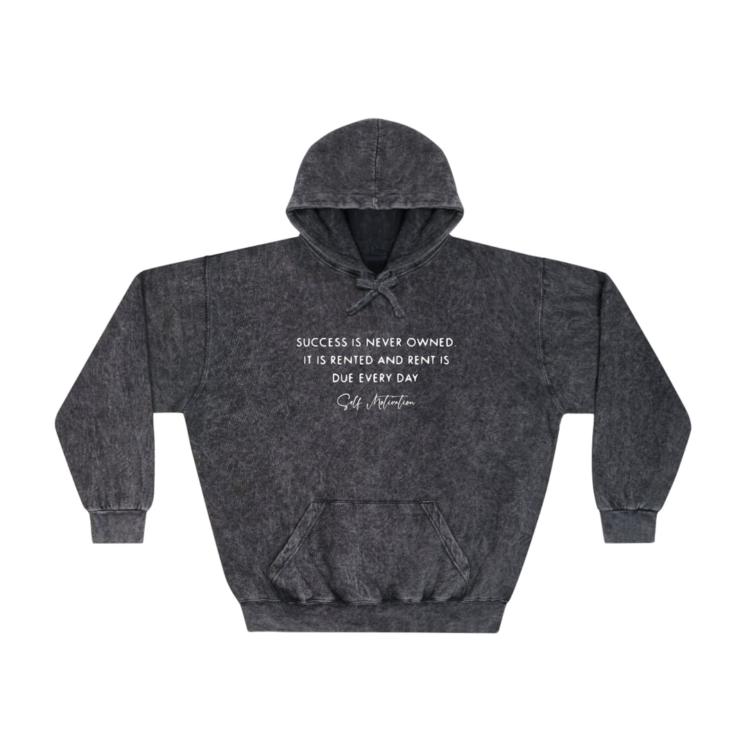 SUCCESS IS RENTED-Unisex Mineral Wash Hoodie