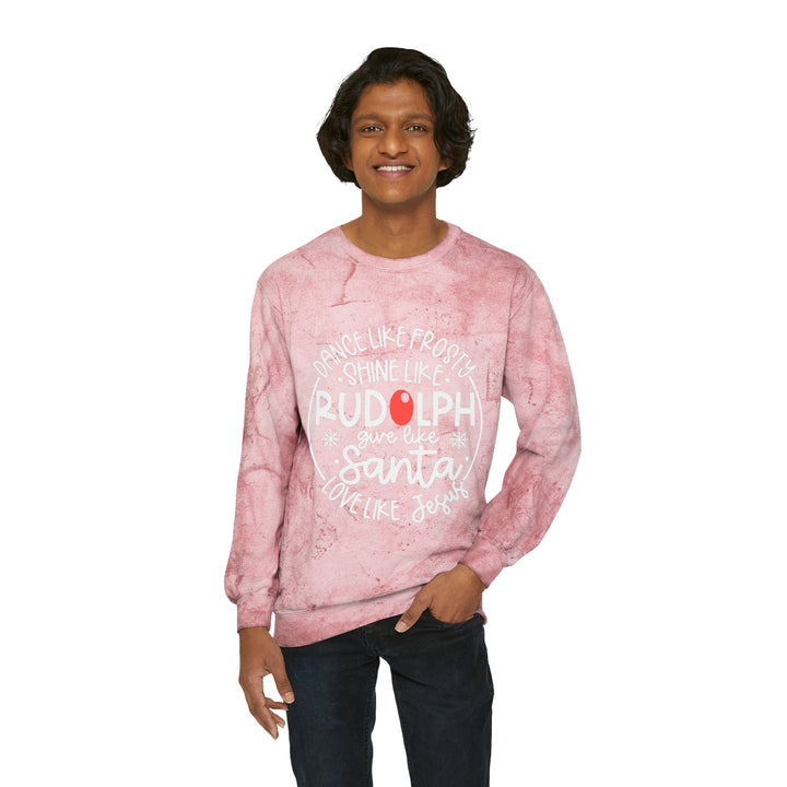 Rudolph=Unisex Color Blast Crewneck Sweatshirt