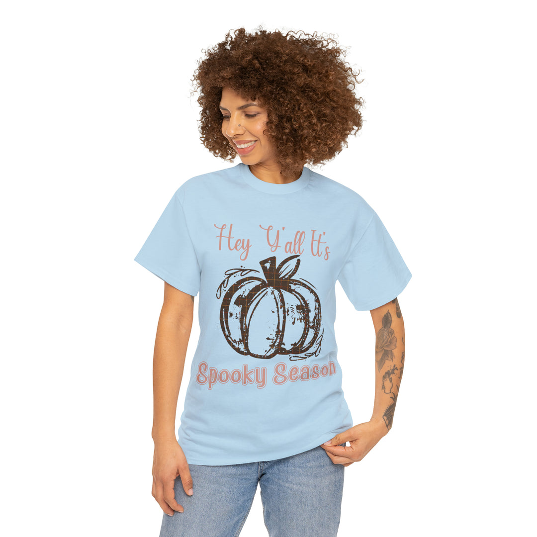 Hey Yall its spooky season-Unisex Heavy Cotton Tee