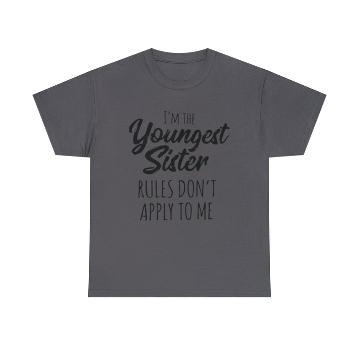 IM THE YOUNGEST=Unisex Heavy Cotton Tee