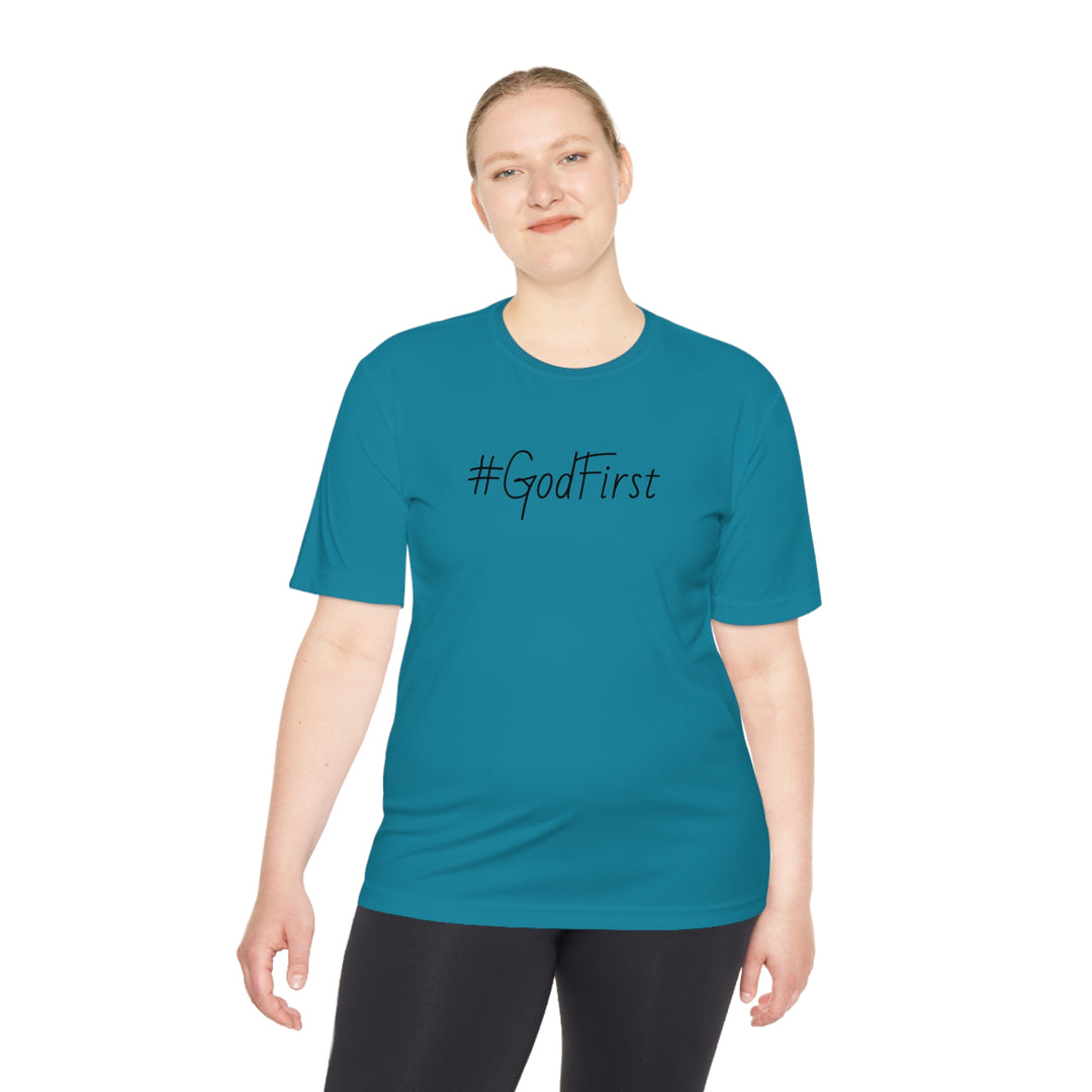 #GodFirst-Unisex Moisture Wicking Tee