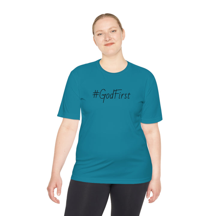 #GodFirst-Unisex Moisture Wicking Tee