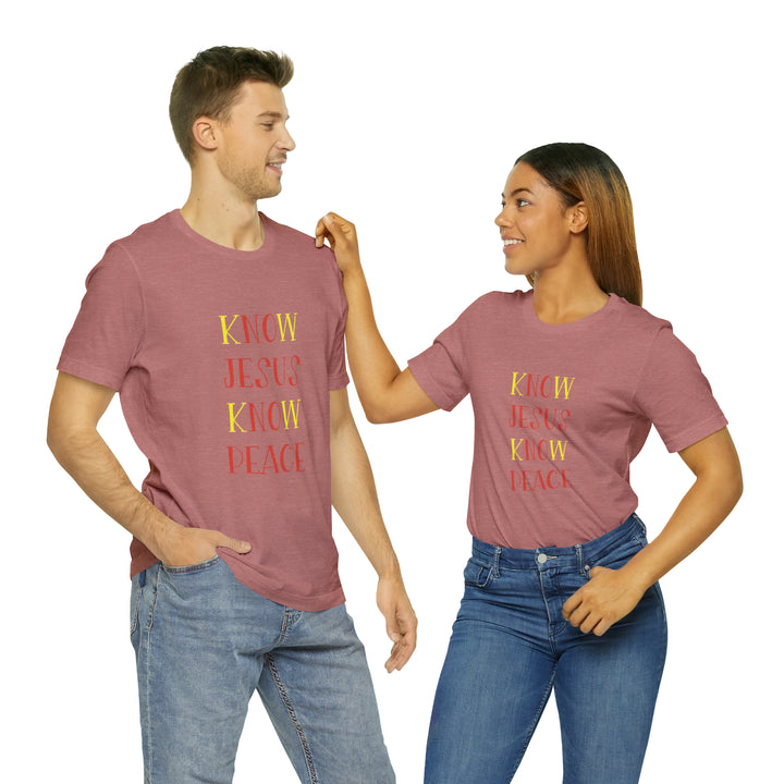 Know Jesus-Unisex Jersey Short Sleeve Tee