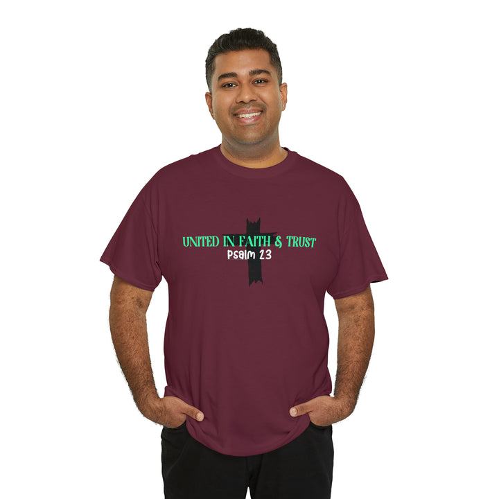UNITED IN FAITH & TRUST-Unisex Heavy Cotton Tee