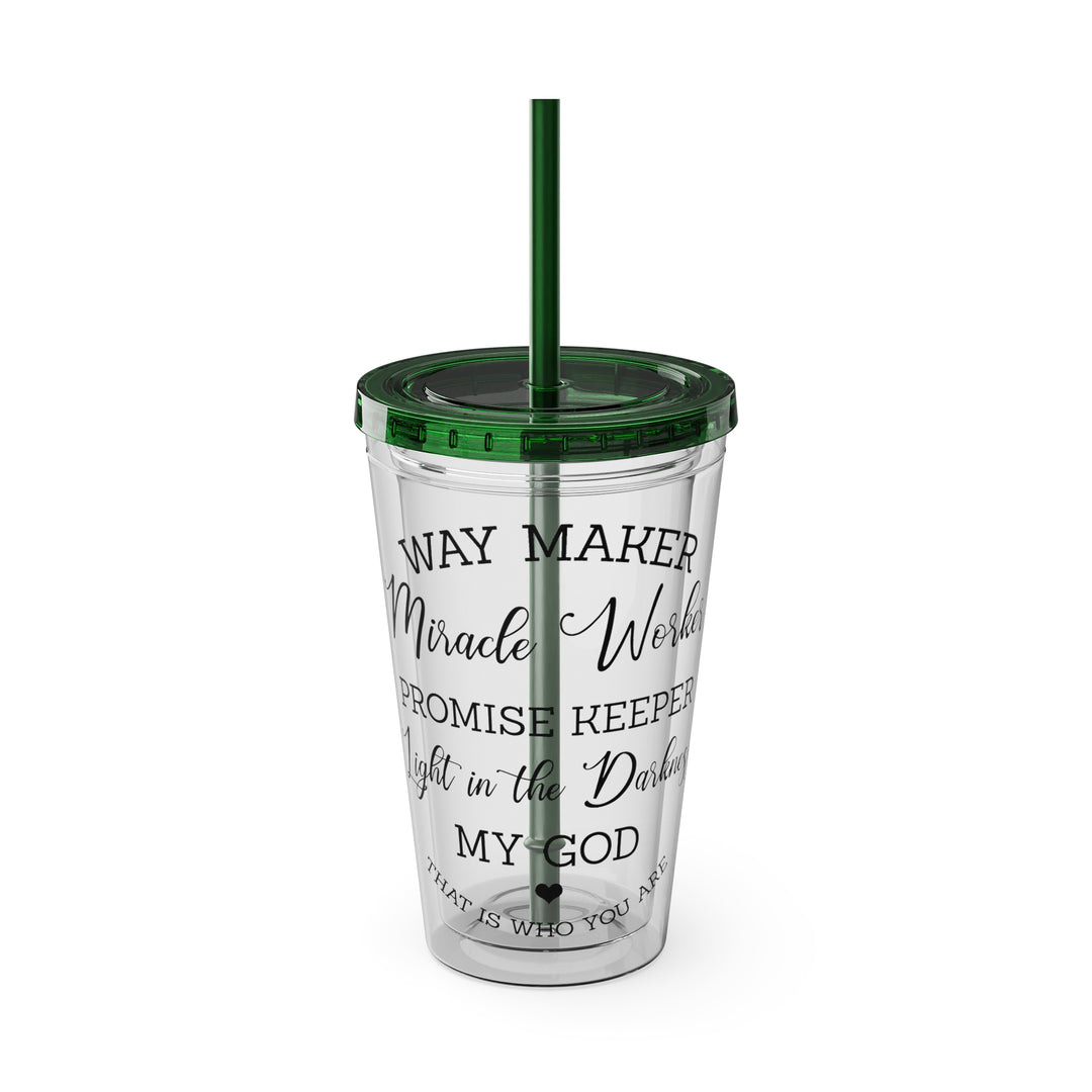 Way Maker=Sunsplash Tumbler with Straw, 16oz