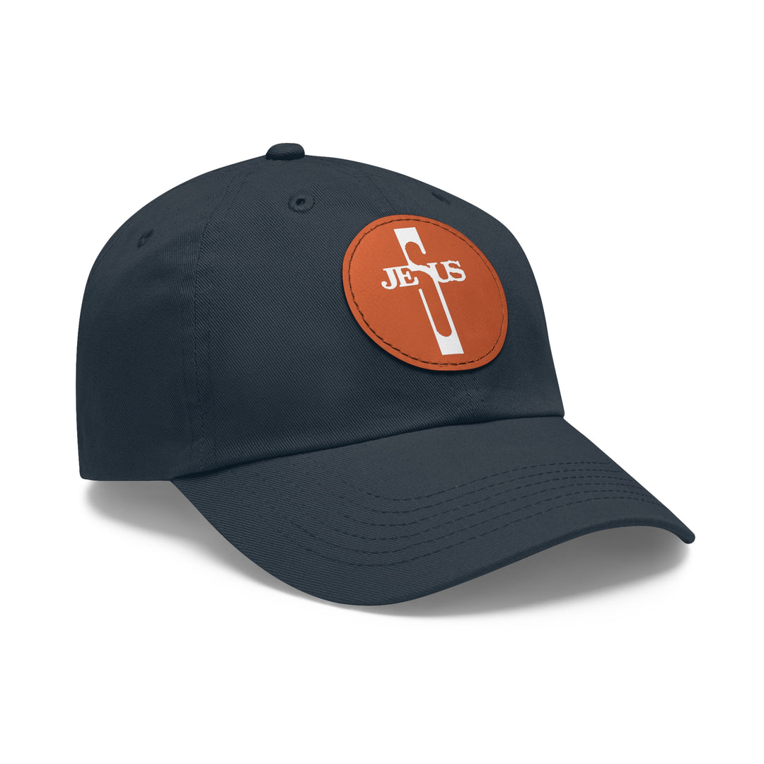 Jesus Hat with Leather Patch (Round)