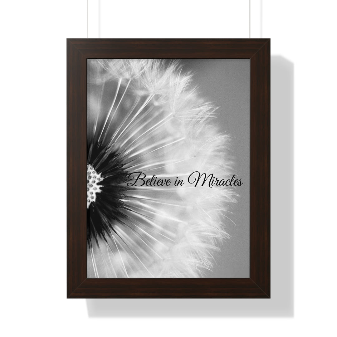 BELIEVE IN MIRACLES=Framed Vertical Poster