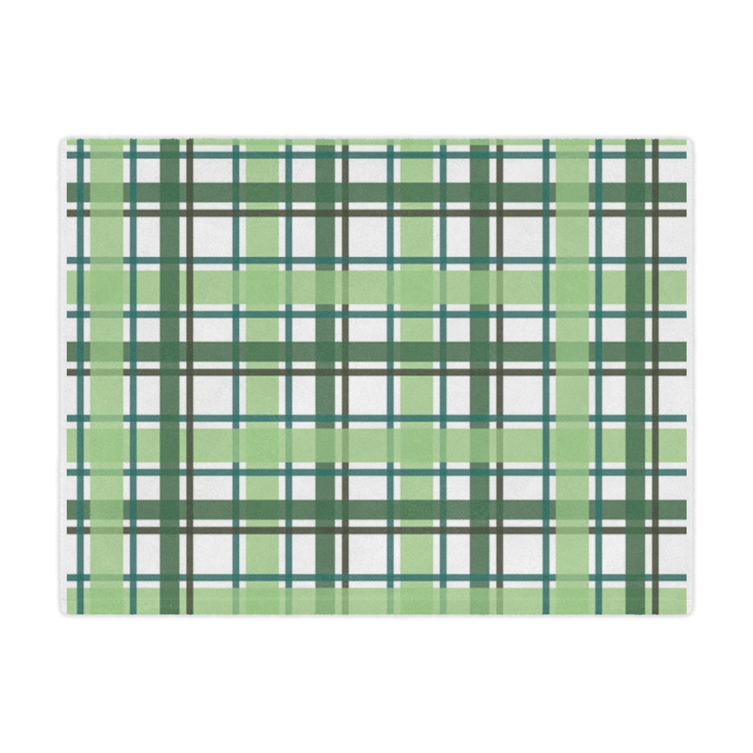 Green Plaid Minky Blanket