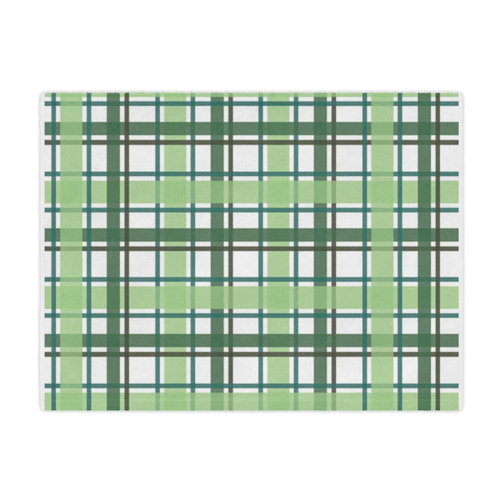 Green Plaid Minky Blanket