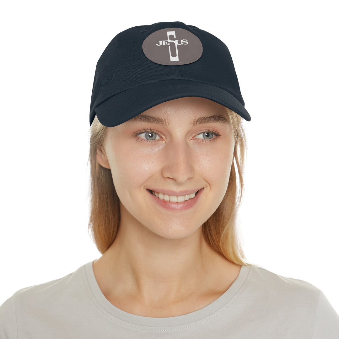 Jesus Hat with Leather Patch (Round)