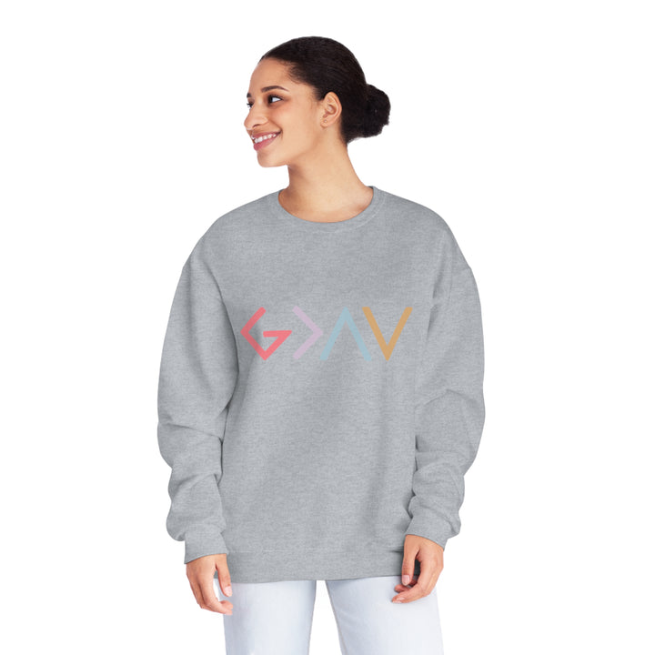 God is Greater Unisex NuBlend® Crewneck Sweatshirt