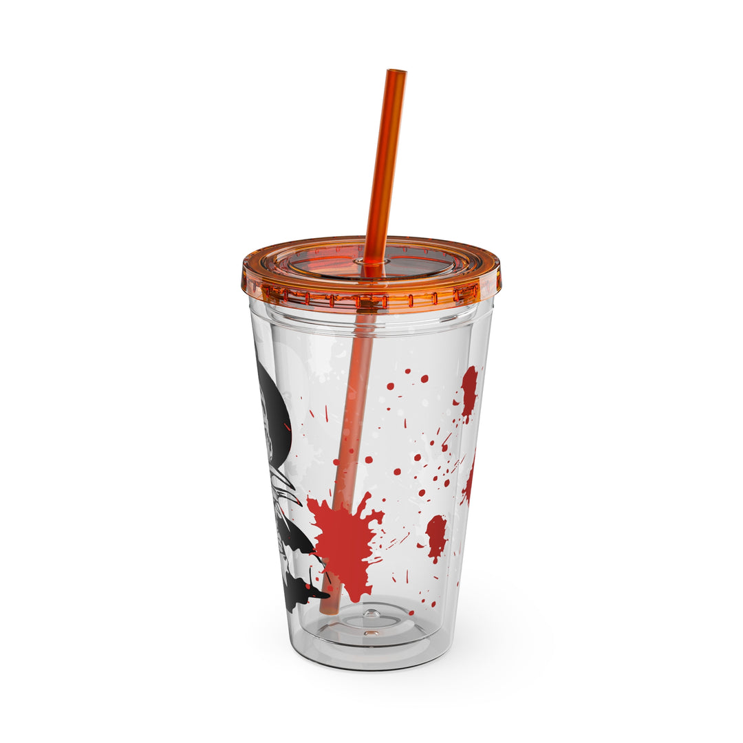 Freddy Halloween=Sunsplash Tumbler with Straw, 16oz