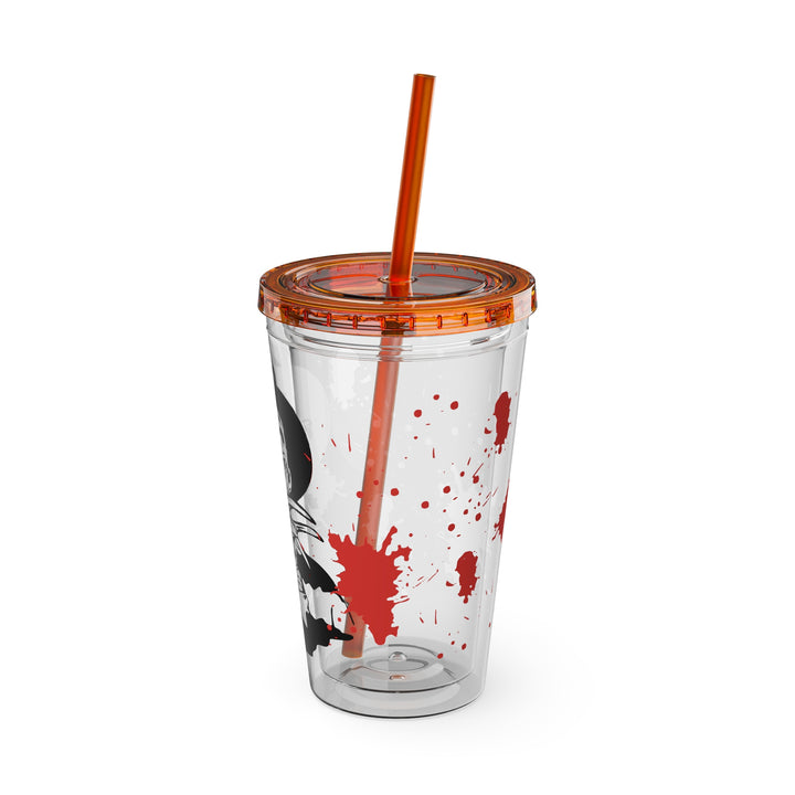 Freddy Halloween=Sunsplash Tumbler with Straw, 16oz