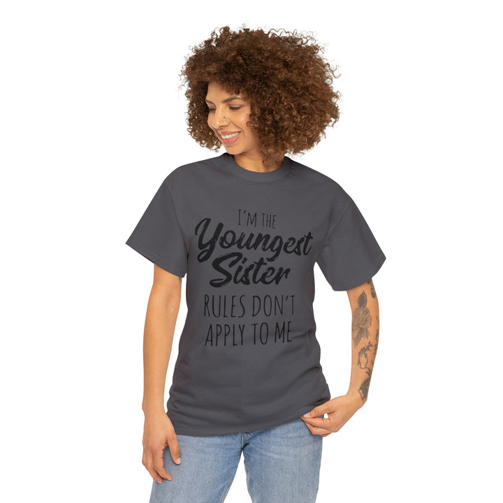 IM THE YOUNGEST=Unisex Heavy Cotton Tee