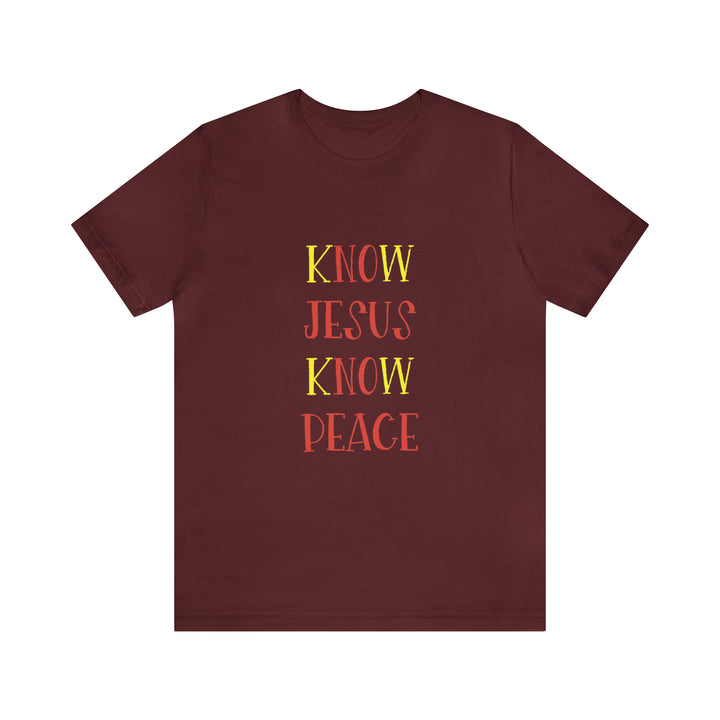 Know Jesus-Unisex Jersey Short Sleeve Tee