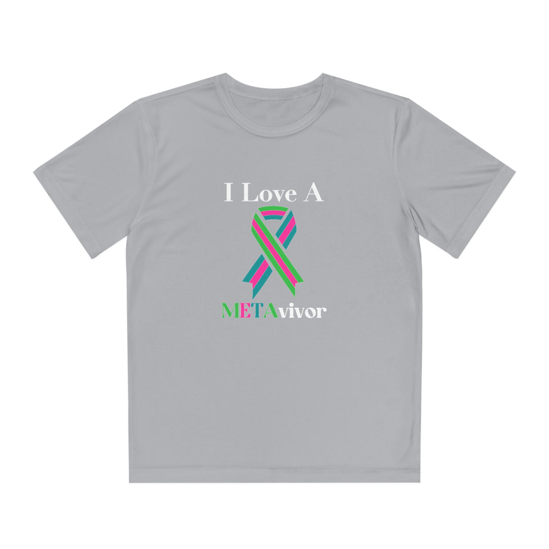 I Love A METAvivor Youth Competitor Tee