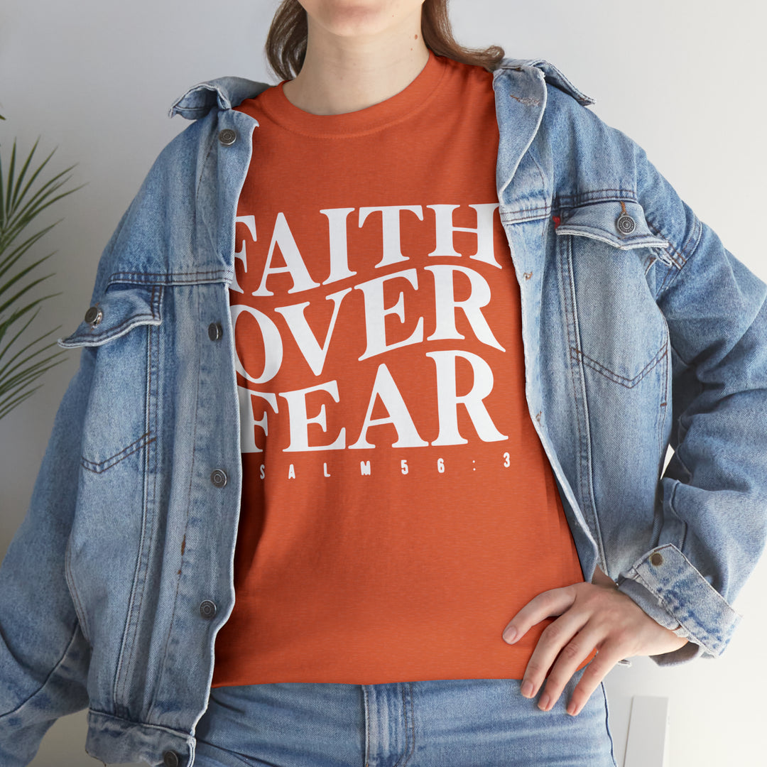 Faith Over Fear-Unisex Heavy Cotton Tee