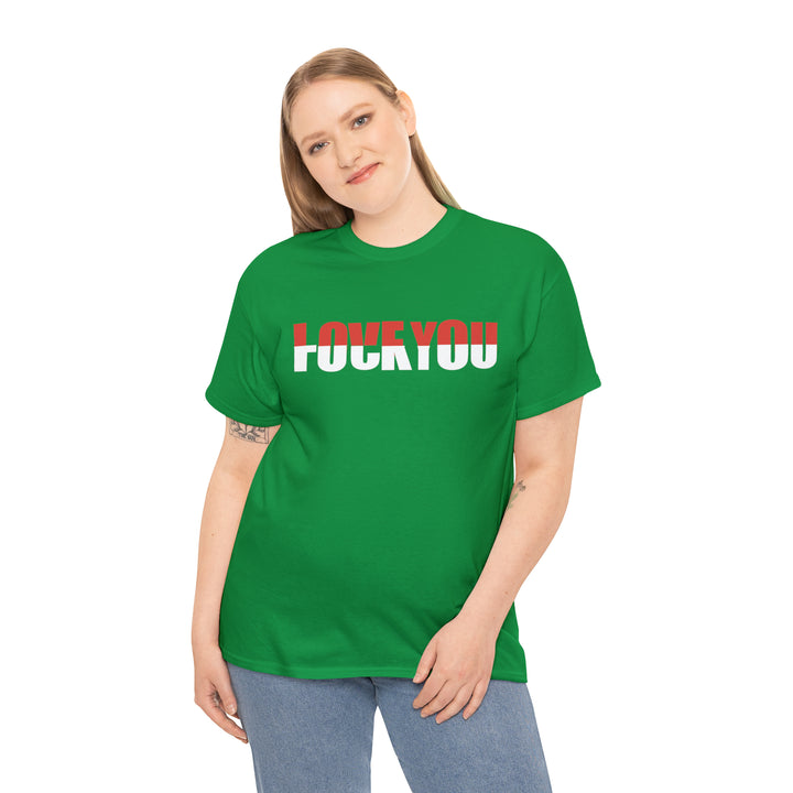 LOVE YOU-F YOU-Unisex Heavy Cotton Tee