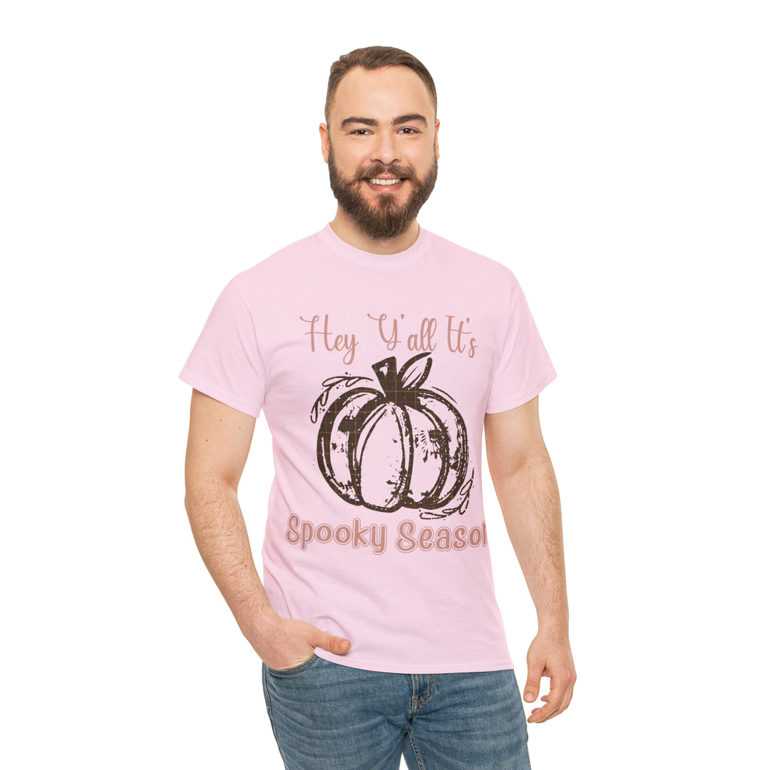 Hey Yall its spooky season-Unisex Heavy Cotton Tee