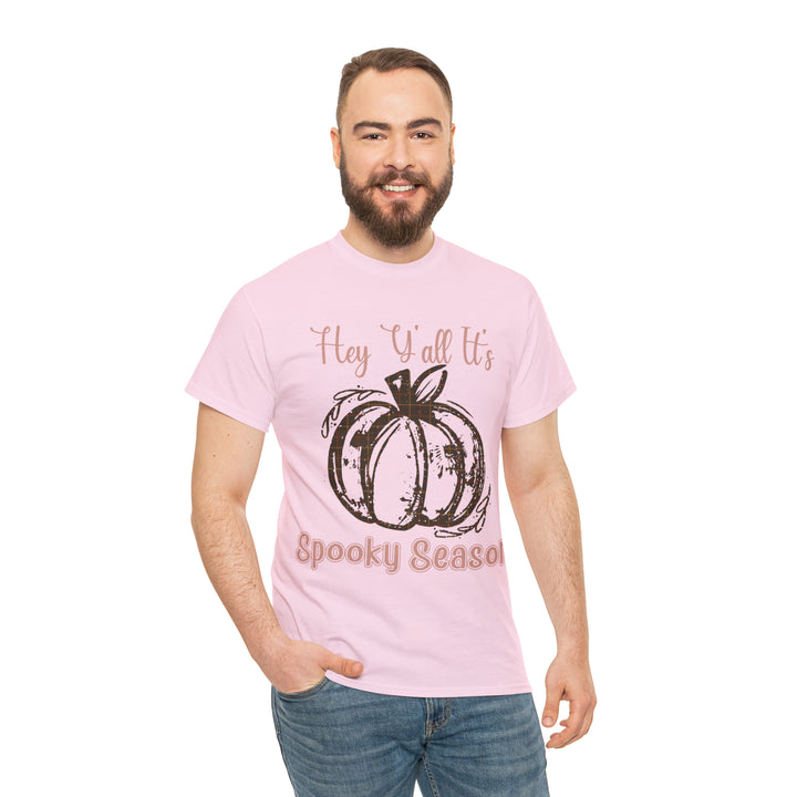 Hey Yall its spooky season-Unisex Heavy Cotton Tee
