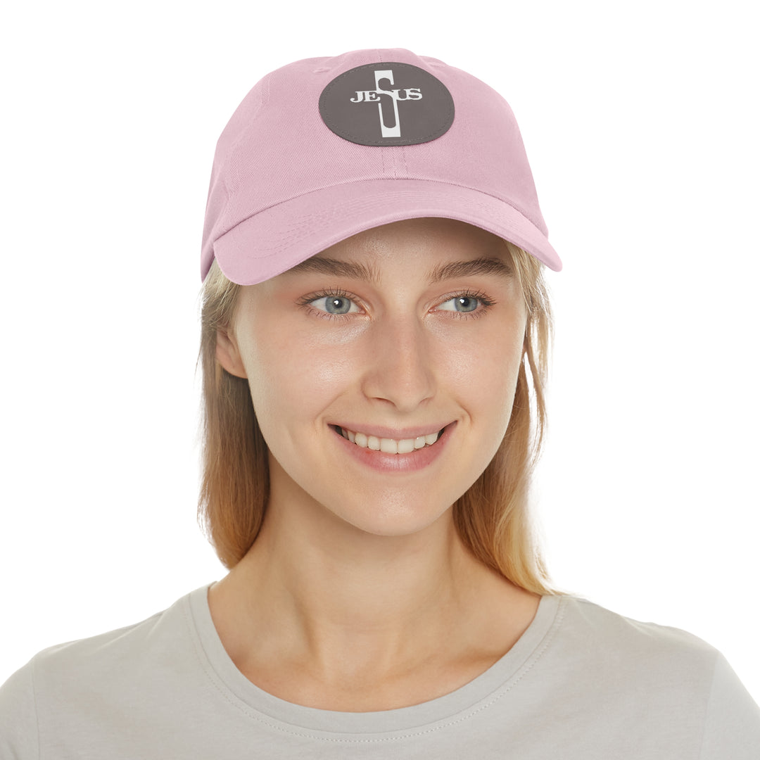 Jesus Hat with Leather Patch (Round)