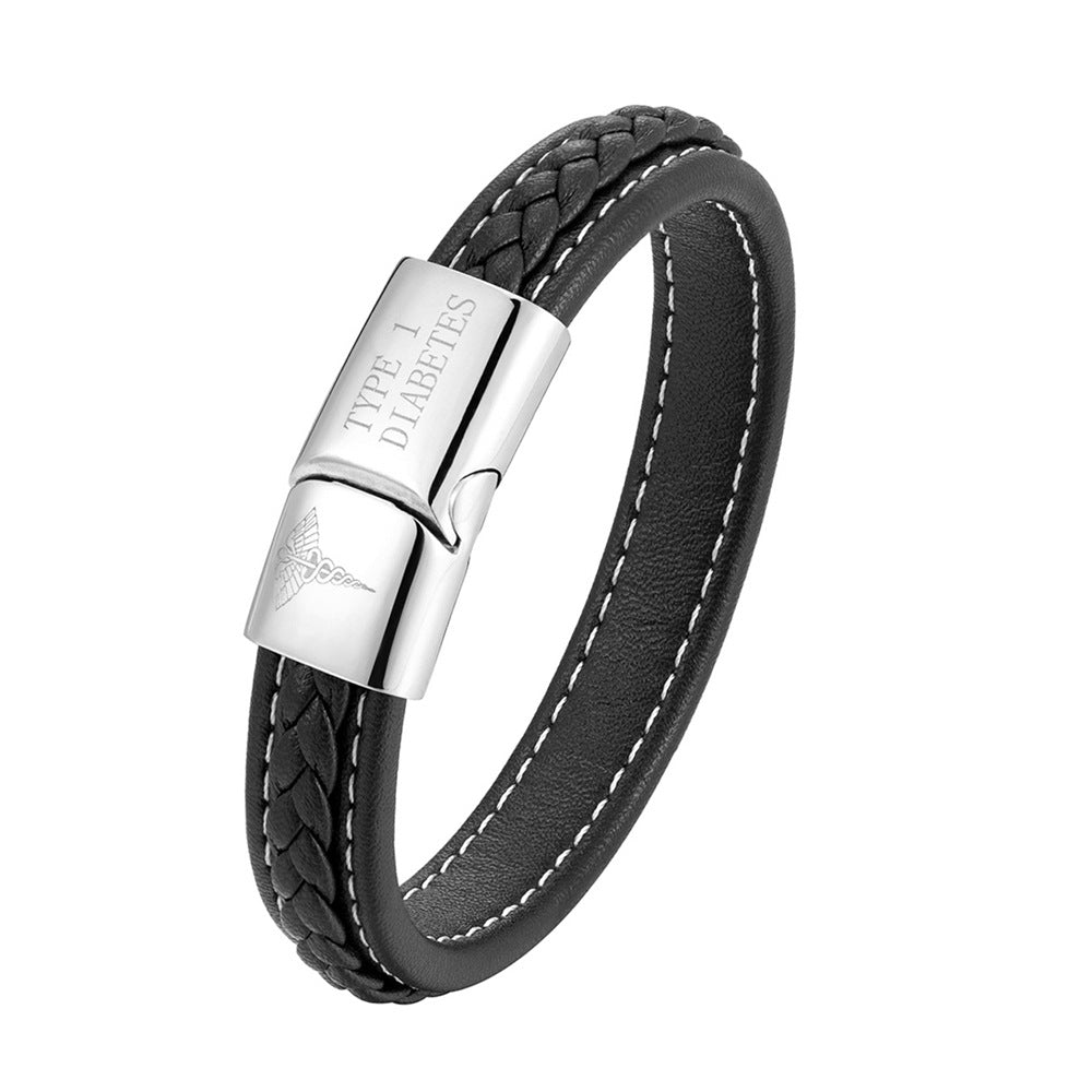 Men Women Emergency Reminder Multicolor Stainless Steel Bracelet