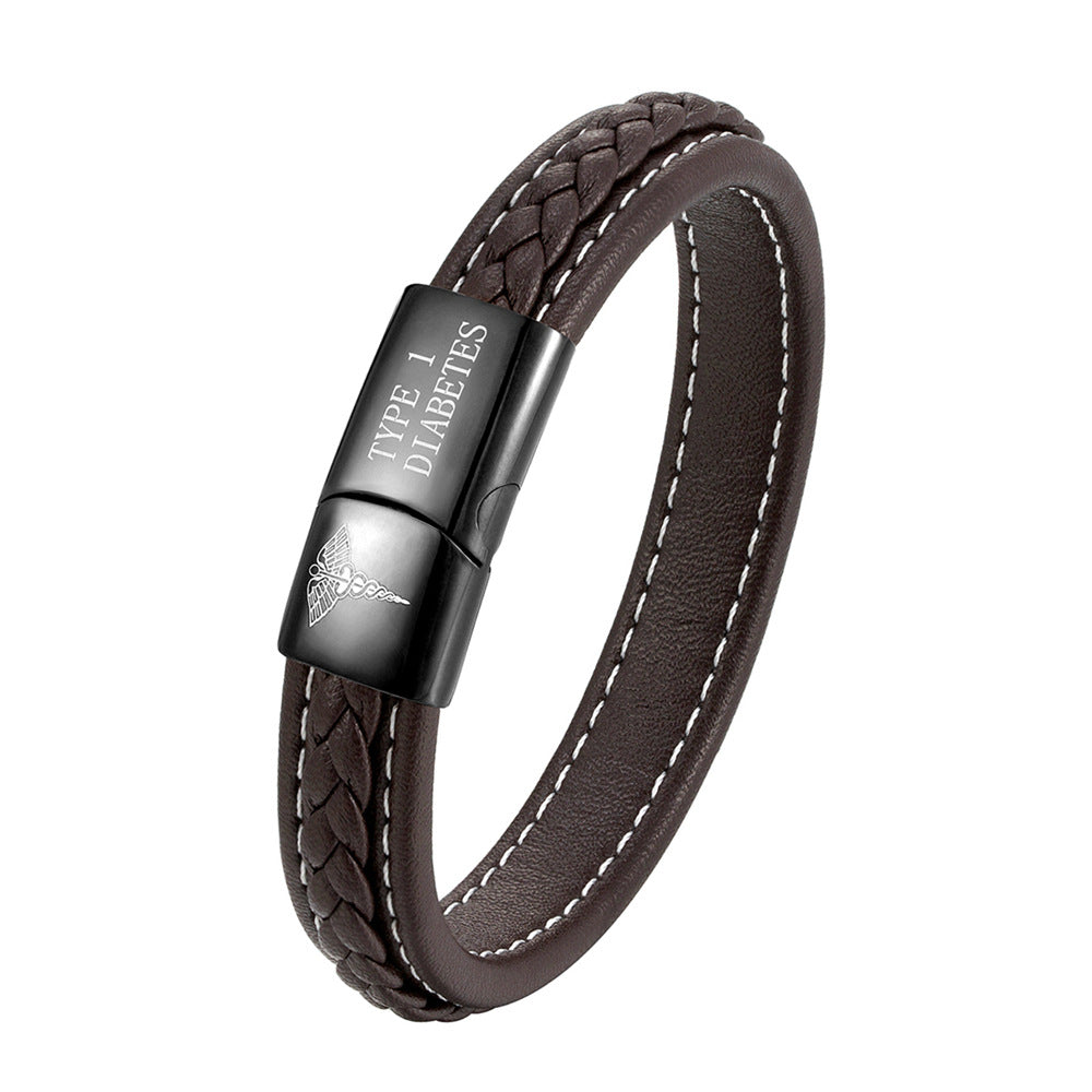 Men Women Emergency Reminder Multicolor Stainless Steel Bracelet