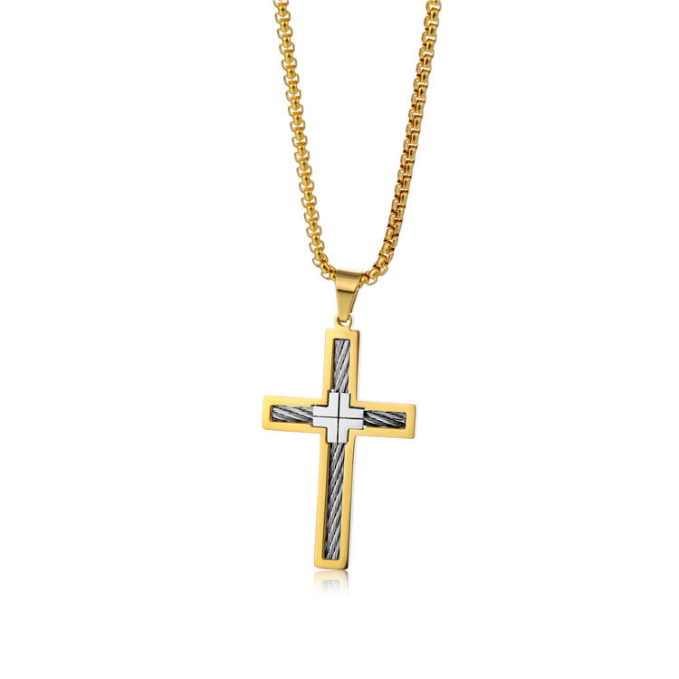 European And American Titanium Steel Long Necklace