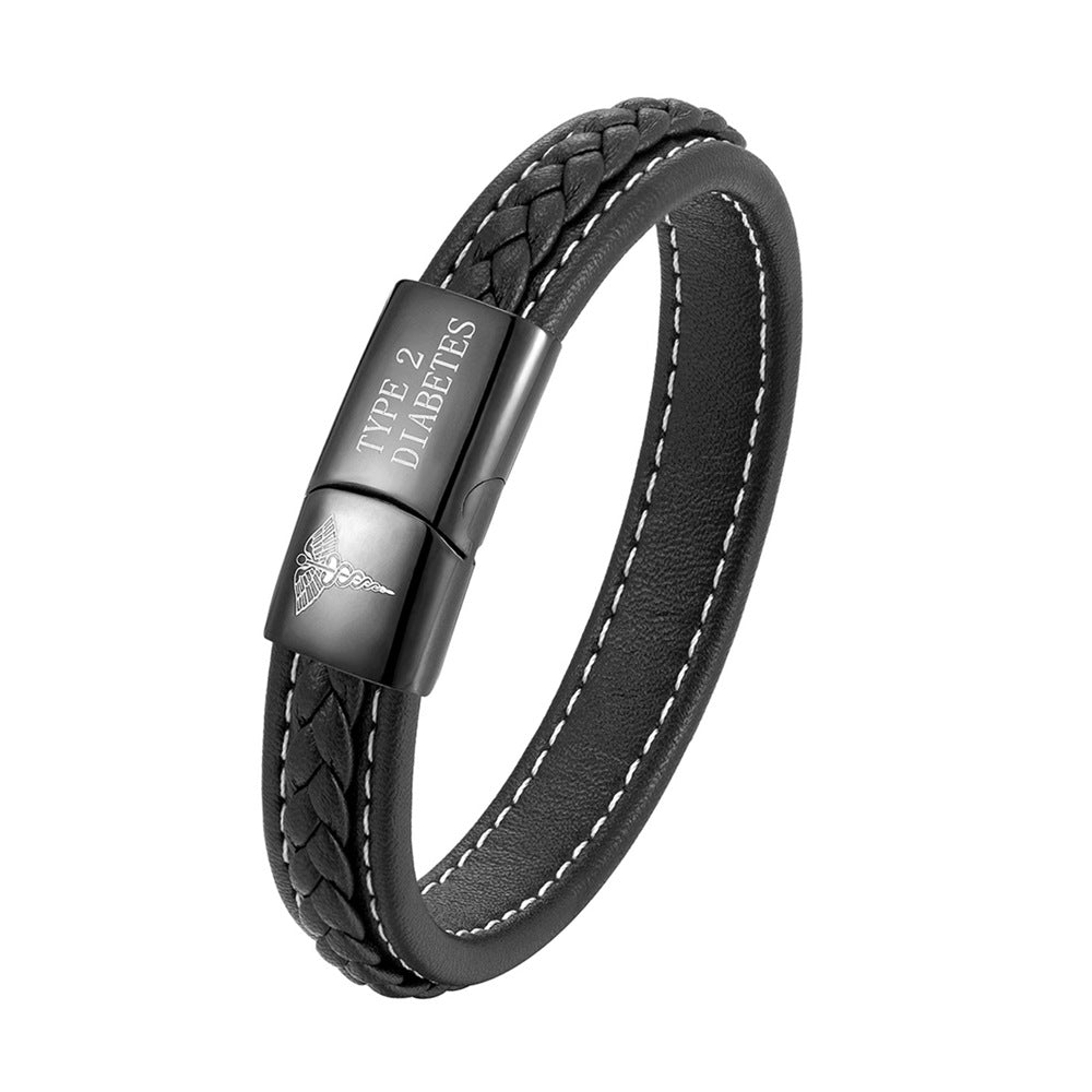 Men Women Emergency Reminder Multicolor Stainless Steel Bracelet