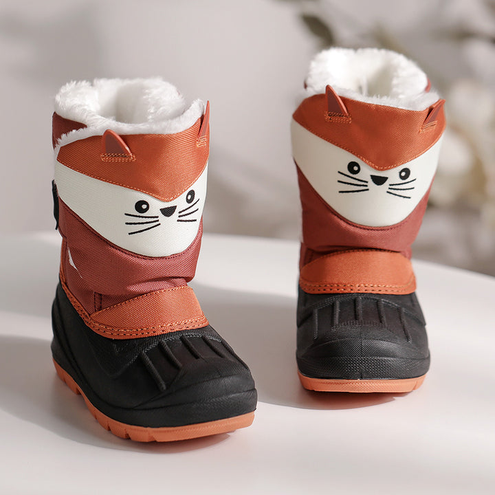 Cartoon Waterproof Non-slip Plus Velvet Men And Women Children's Snow Boots