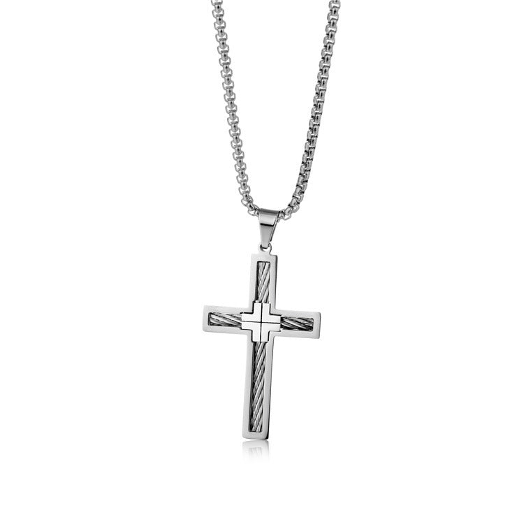 European And American Titanium Steel Long Necklace