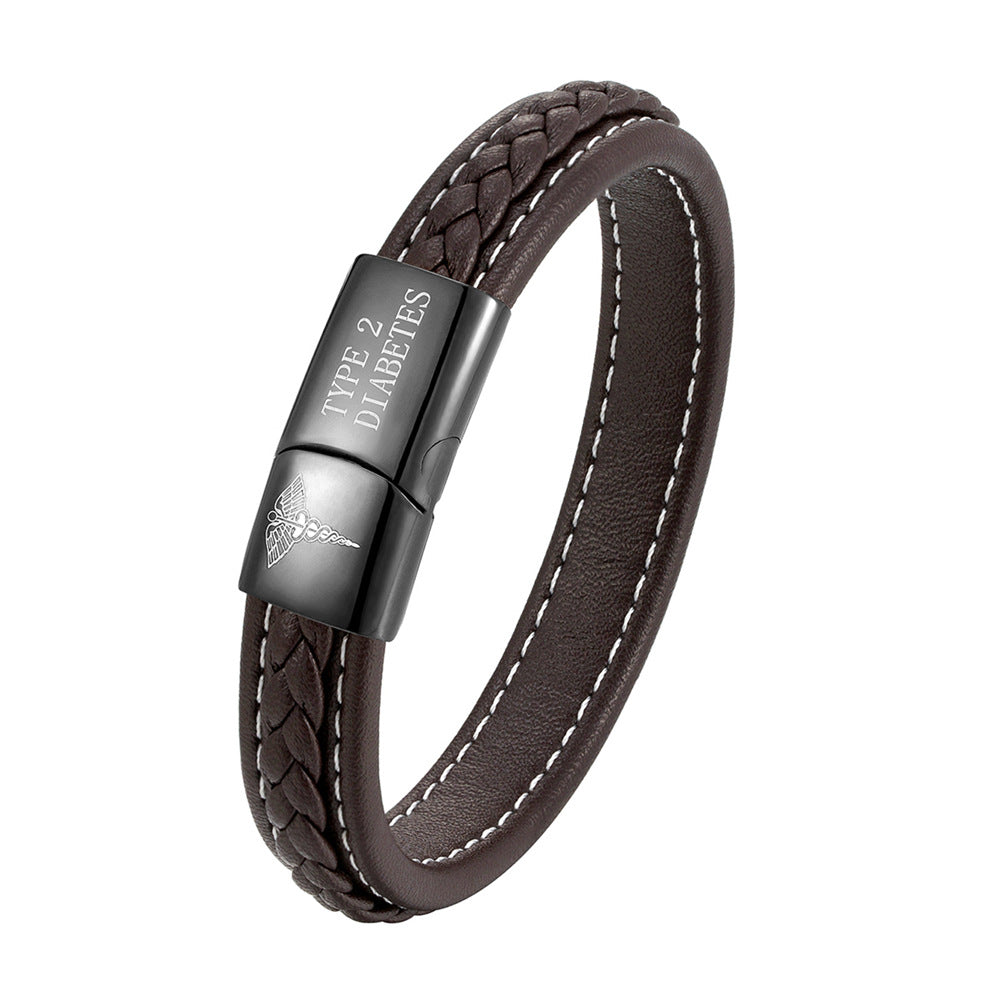 Men Women Emergency Reminder Multicolor Stainless Steel Bracelet