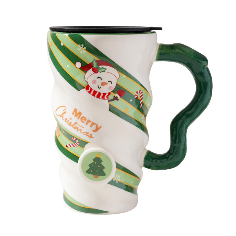 Christmas Couple Ceramic Mug Home Office Milk Breakfast Cup