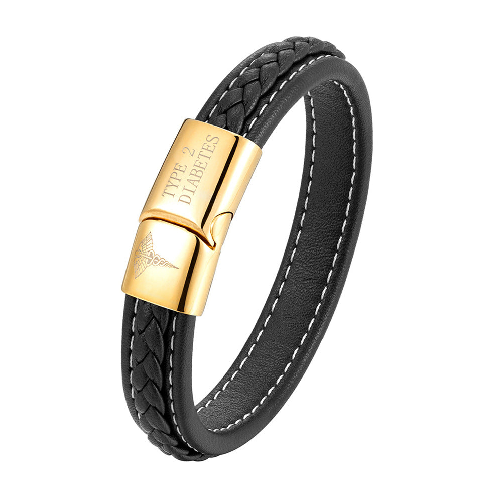 Men Women Emergency Reminder Multicolor Stainless Steel Bracelet