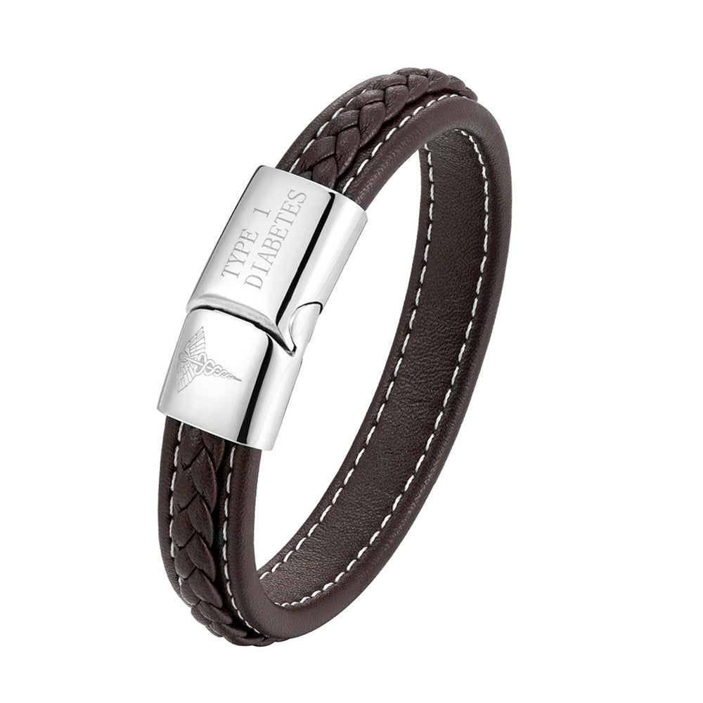 Men Women Emergency Reminder Multicolor Stainless Steel Bracelet