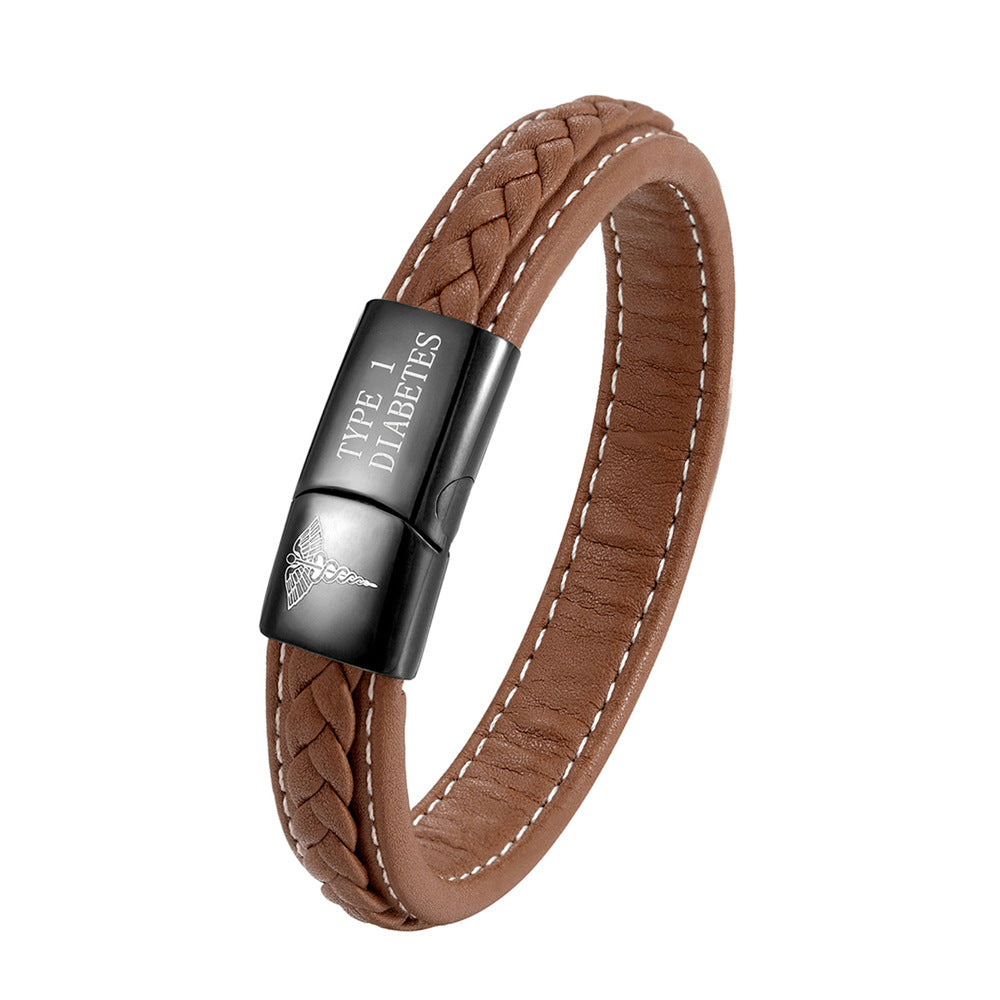 Men Women Emergency Reminder Multicolor Stainless Steel Bracelet