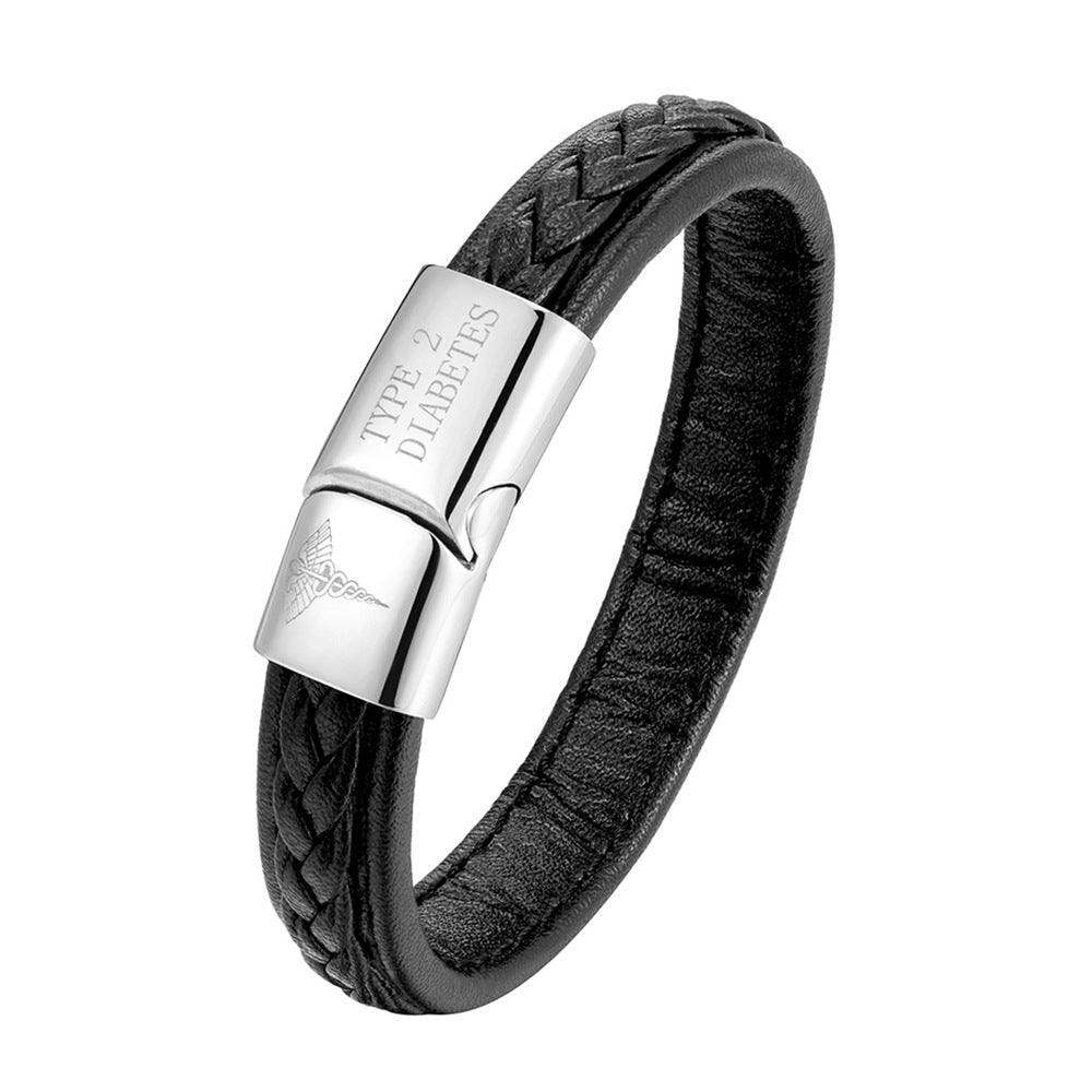 Men Women Emergency Reminder Multicolor Stainless Steel Bracelet