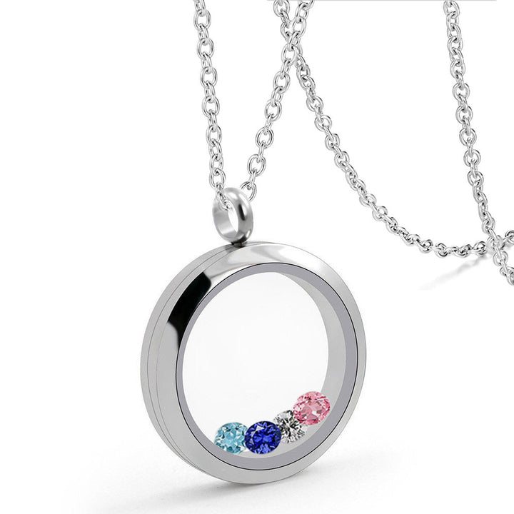 Glass Photo Box Pendant Magnet Box