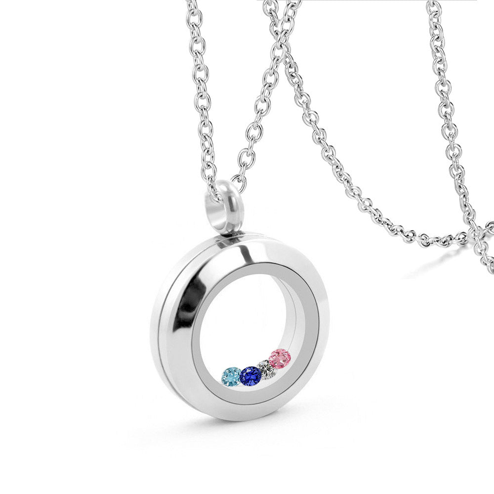 Glass Photo Box Pendant Magnet Box