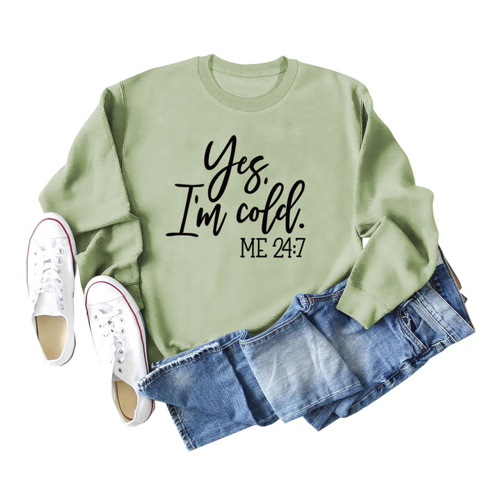 Letter Print Sweatshirt Crew Neck Cotton Women's Retro Fashion