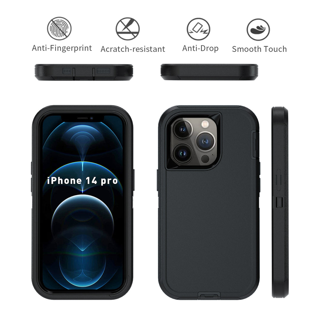 Multi-purpose  Solid Color Four-in-one Mobile Phone Protective Case