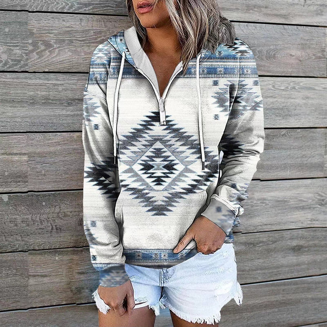 Female Ethnic Tribal Hoodie Coat