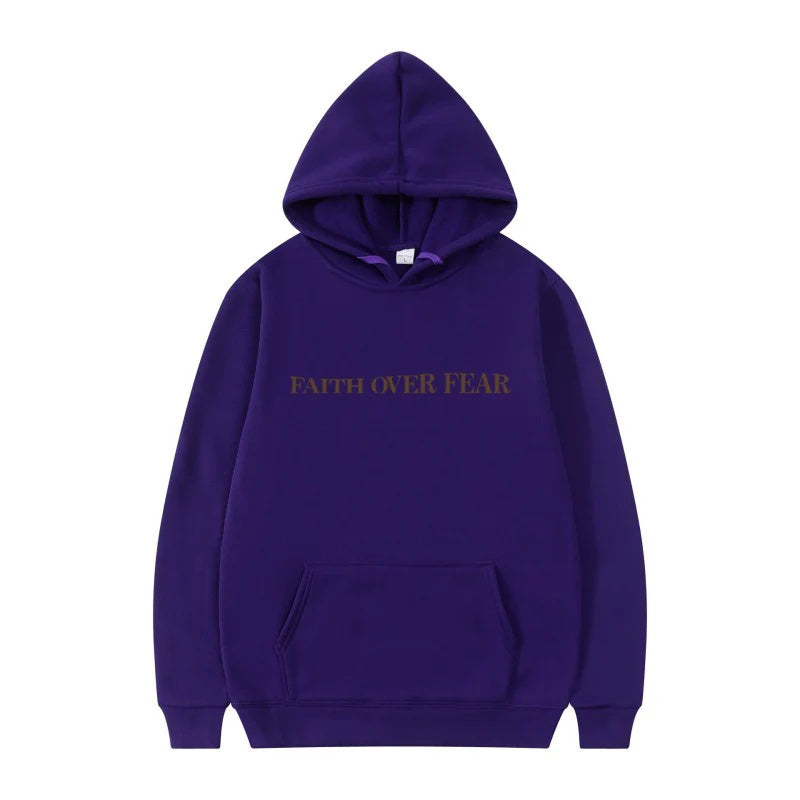 Hoodie Faith Fear Printed Sweatshirt