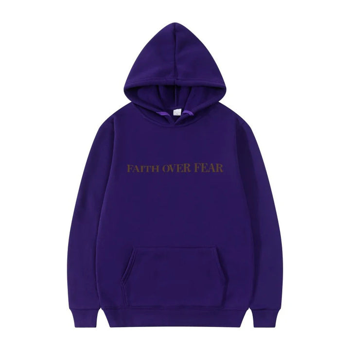 Hoodie Faith Fear Printed Sweatshirt