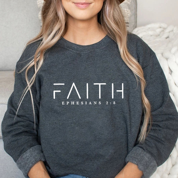 Trendy Faith Sweatshirt Bible Verse Shirt Christian Clothing