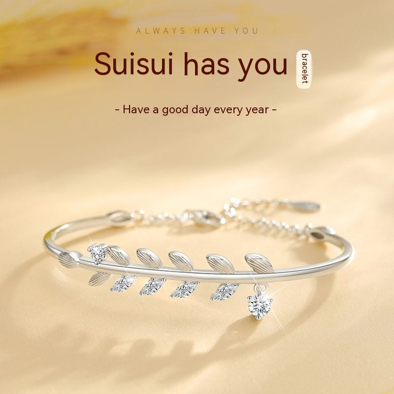 S925 Silver Bracelet Female Opening