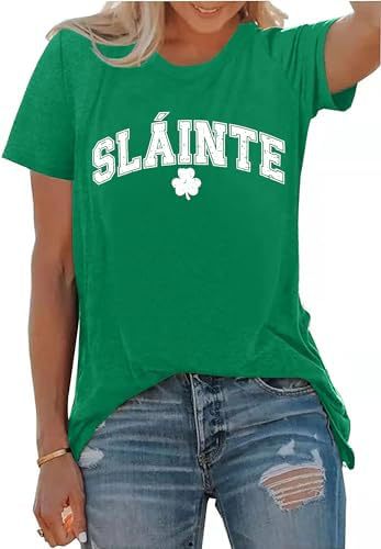 Patricks Day Shirts For Women Irish Shamrock Tshirts Gra