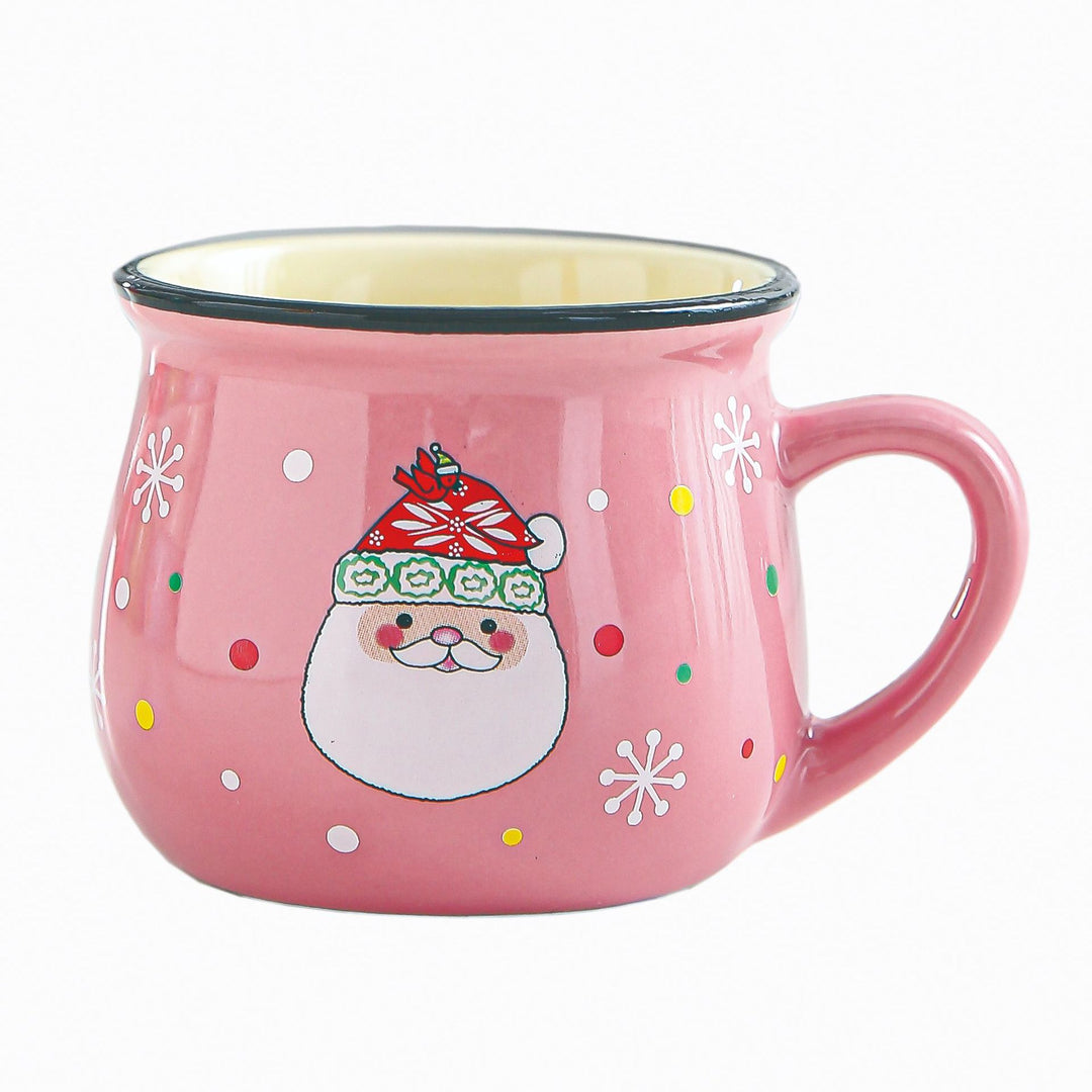 Ceramic Christmas Mousse Cup Cartoon Santa Claus Baking Shop Dessert Cup Coffee And Breakfast Cup Kid's Mug