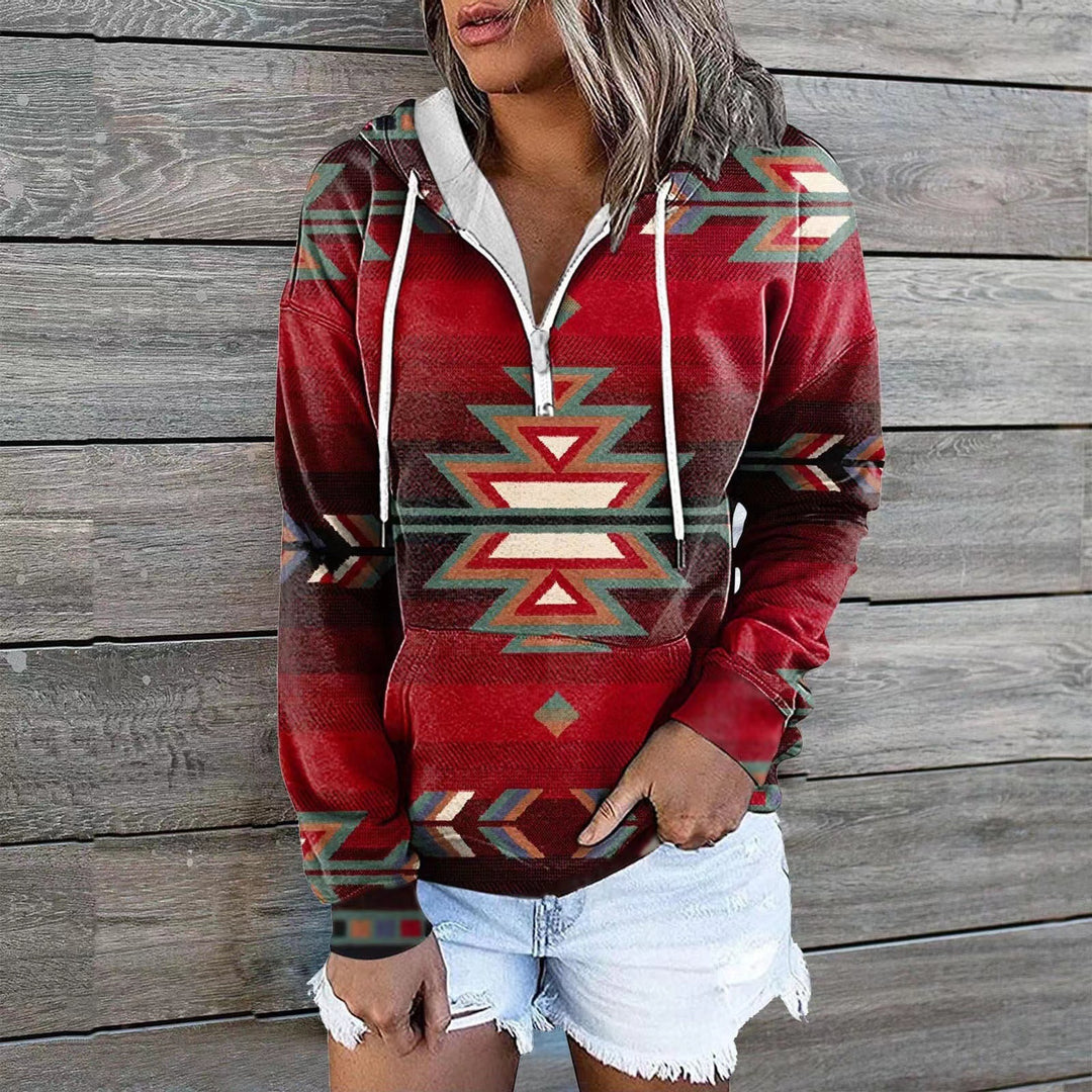 Female Ethnic Tribal Hoodie Coat